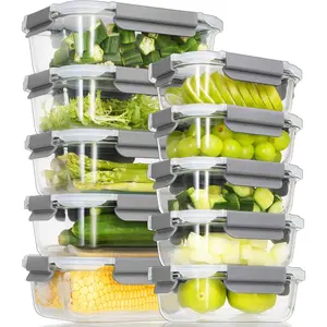10 Pack Glass Meal Prep Containers, Glass Food Storage Containers with Lids Airtight, Storage Container Set with Lid for Food, Bpa-free, Leak-proof, Microwave Oven Freezer Dishwasher Safe