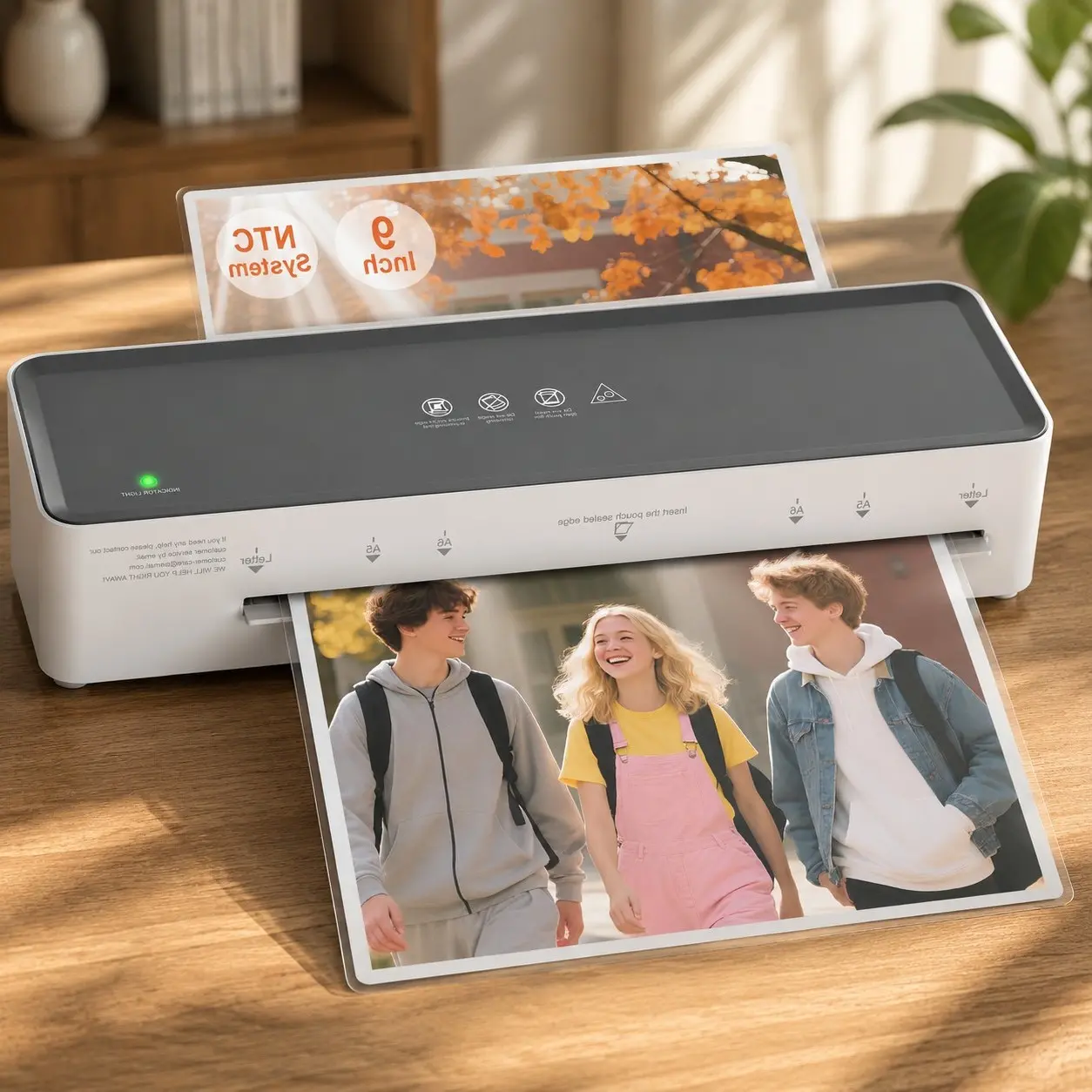 9 Inch Thermal Laminator Machine, Compact Photo Laminating ToolGift