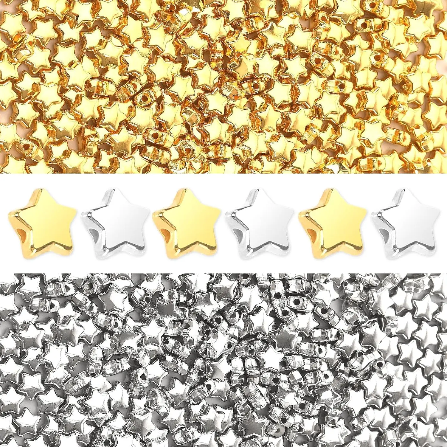700 count  Spacer Beads - 6mm  &  for Crafts,  Making, Birthday Party, Friendship & Hair Beads