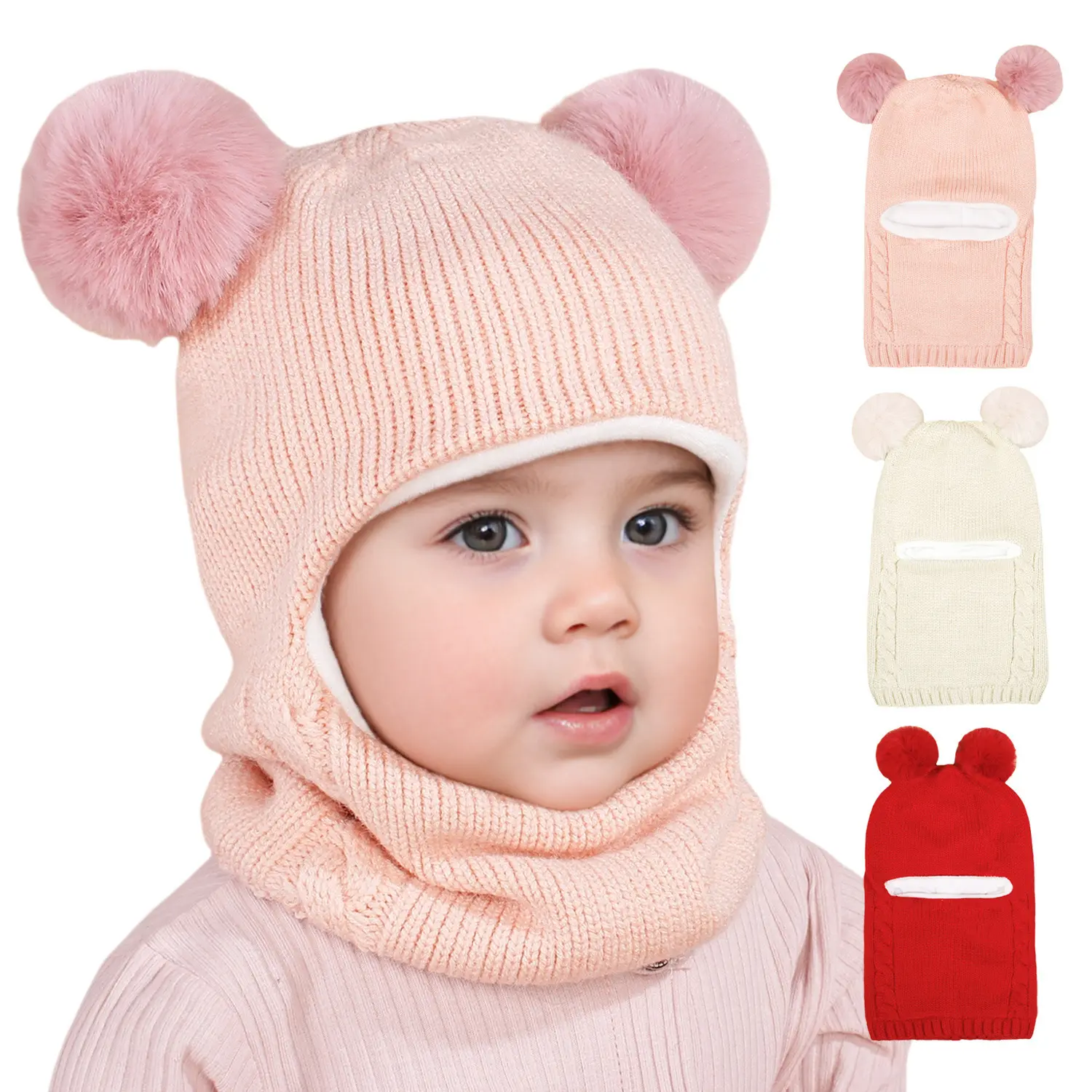 Knit Hat for Babies 1-3 Years Old, Warm Warmer Winter Toddler Beanie for Outdoor Use, Casual Style Daily Cap, Moderate Fabric Thickness, Winter Skull Cap, Knitted Cap, Toddler Hats, Infant Beanie