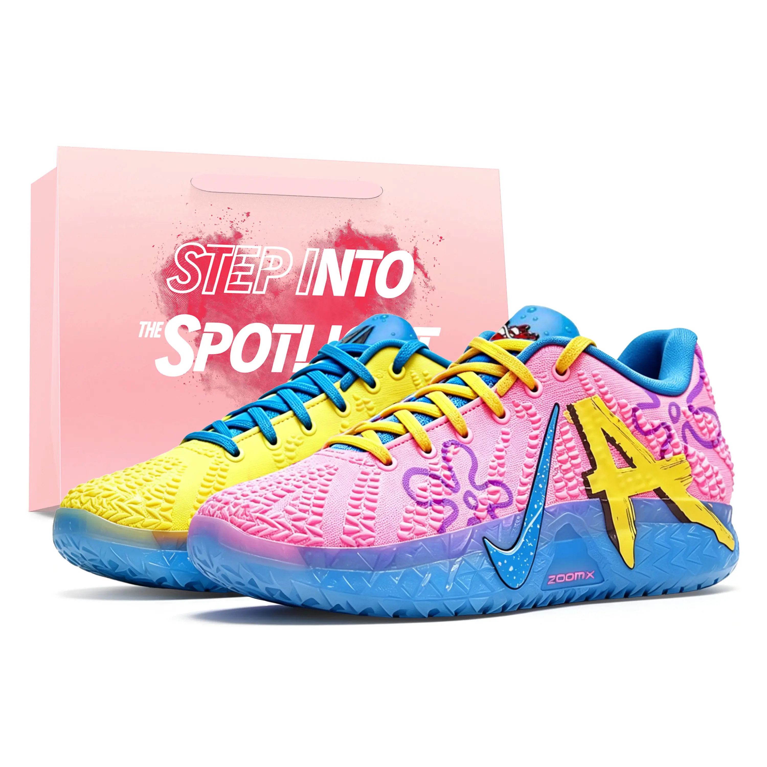 Nike Ja 3 Morant Kool Aid EP Men’s Basketball Shoes: SpongeBob Graffiti, Unique Colorway, Comfortable Daily Wear Verifiable, with credentials and supporting global authentication