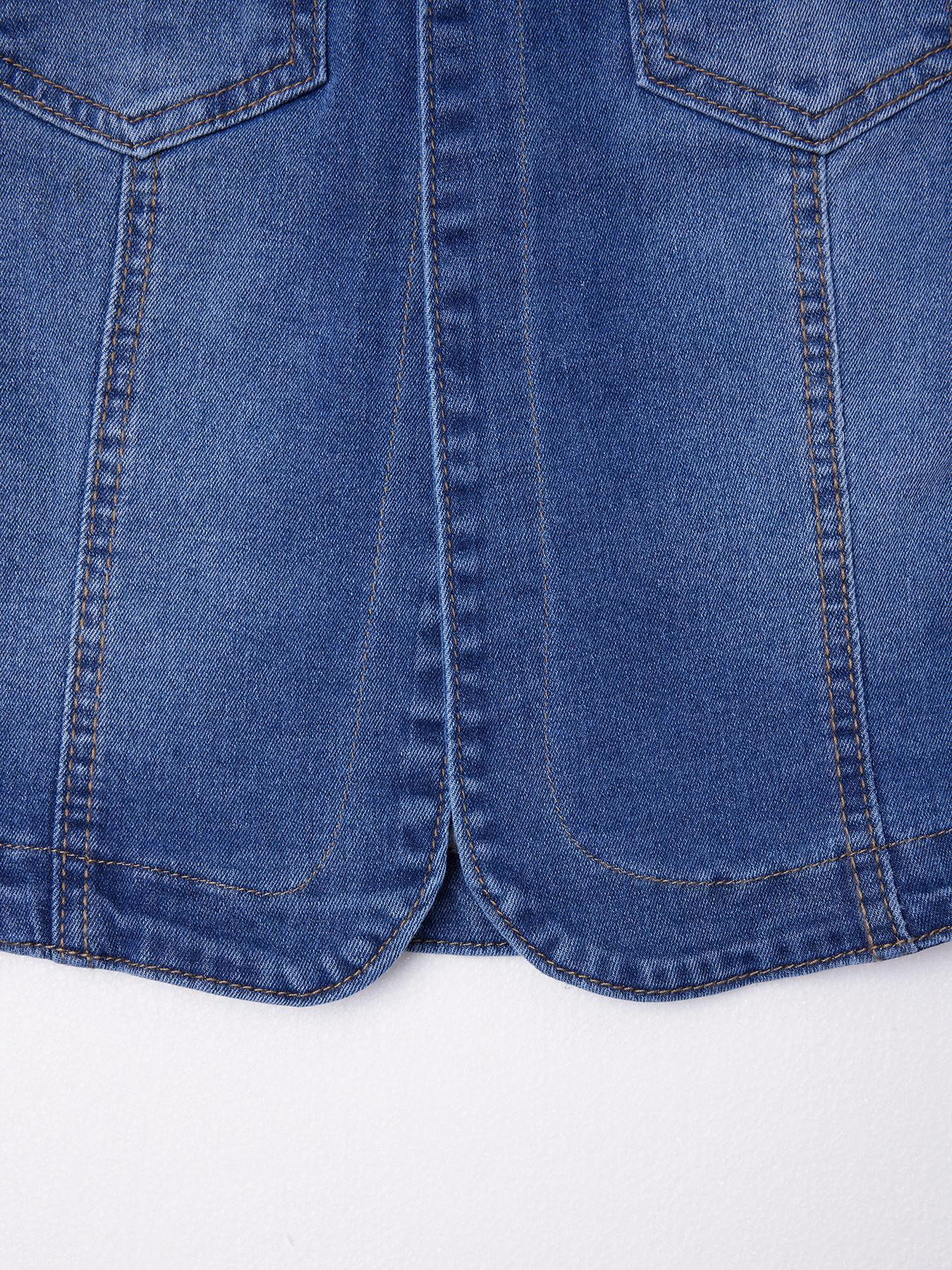 Women's Denim Jacket, Casual Long Sleeve Pocket Button Outerwear for All season, Ladies Clothes for Daily Wear