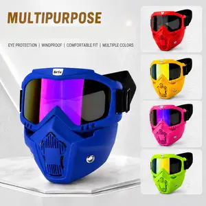 Adjustable Dust-Proof Motorcycle Goggles, Breathable Full-Face Protection, Off-Road Bike Mask, Riding Gear, Essential Cycling Equipment