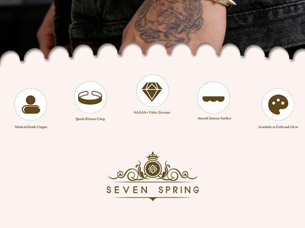 14K Gold Plated Brass Nail Bangle Bracelet for Women Men, 5A Cubic Zirconia Inlaid Unisex Stackable Non Tarnish Gold Bracelets