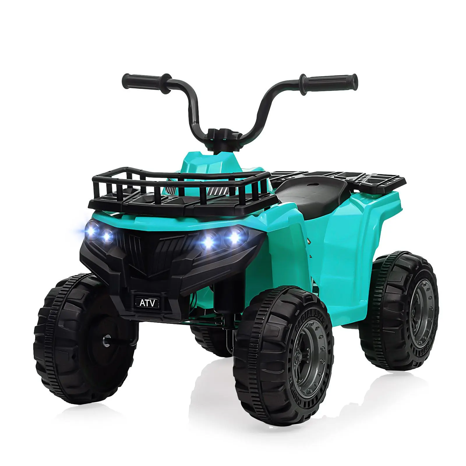 12V Electric ATV Ride-On Quad - High/Low Speed, Treaded Tires, Rubber Grips, LED Lights, Ergonomic Seat for Boys & Girls Ages 2-5, Four Wheeler