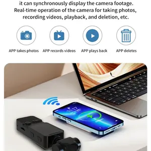 USB charging 360-degree rotating camera, 1080P stabilized motion camera, suitable for video bloggers, handheld shooting, live streaming, equipped with 32G storage card. Holiday gifts