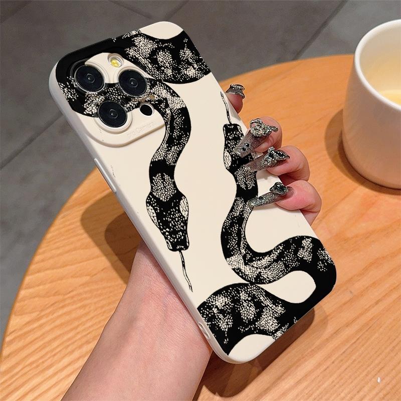 Snake Pattern Phone Case, Anti-drop Cellphone Protective Case, Shockproof Mobile Phone Cover for iPhone Series
