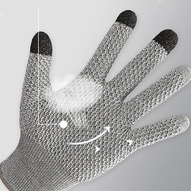 Level 5 Cut-Resistant Touchscreen Gloves with Pineapple Pattern Kitchen Food-Grade Slaughtering & Fish-Killing Protection