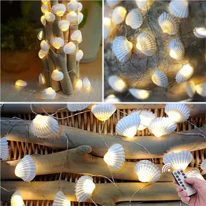 Beach Seashell Decorative String Lights 14.1Ft 40 Warm White LED Waterproof Battery Operated Ocean String Lights for Bedroom Wedding Holiday Party Garden Indoor Outdoor Decorationsfidget toys