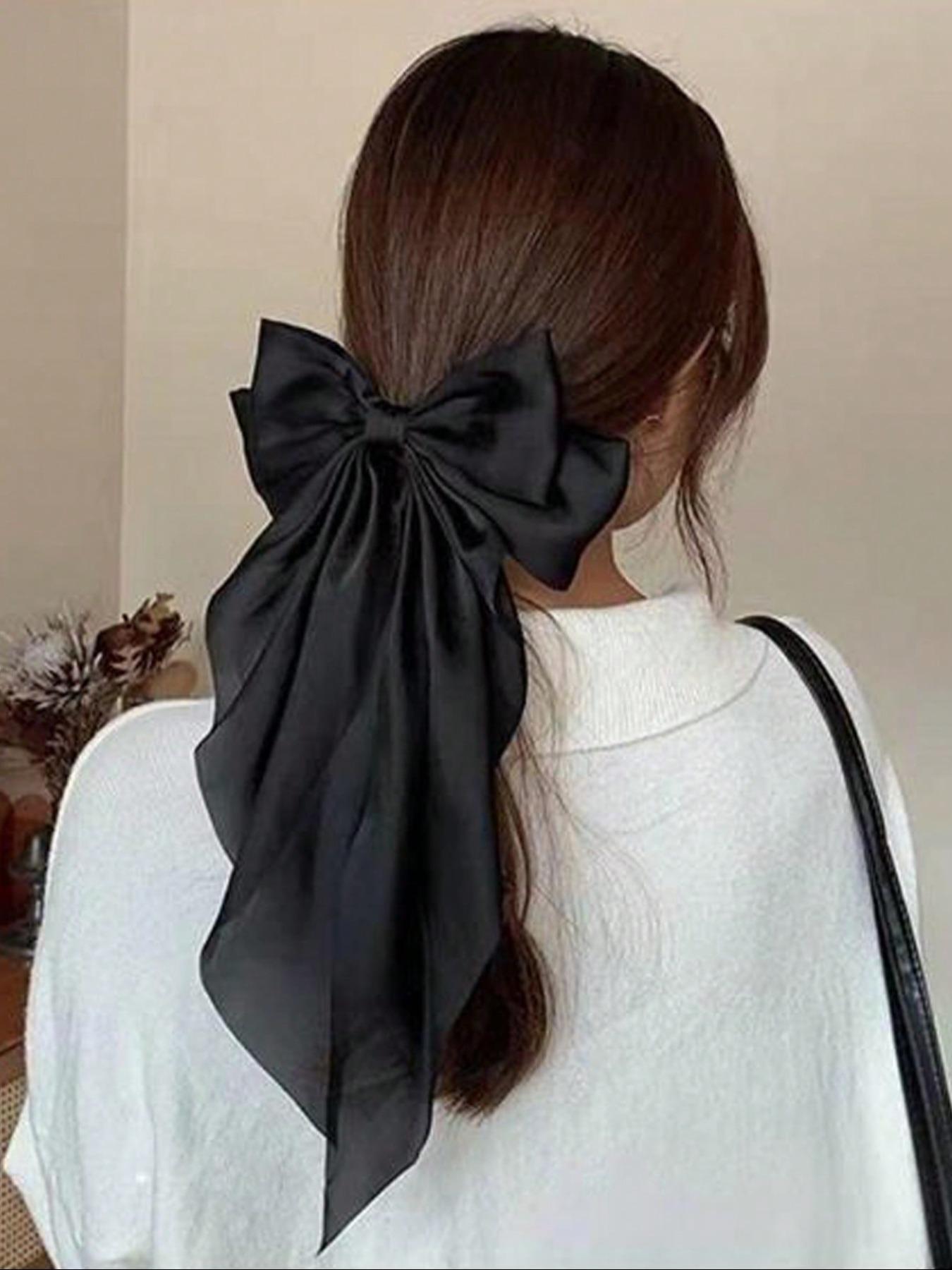 Summer Bowknot Decorated Hair Clips, Plain Color Hair Clips, Hair Accessories for Party & Daily Use, Cute Headwear Suitable for Thick Hair, Barrettes