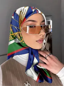Haiti Flag Print Headscarf, Fashion Headscarf, Versatile Head Wraps, Hair Wrap, Neck Scarf or Shawl for Women, Daily Wear, Travel & Gift Accessory