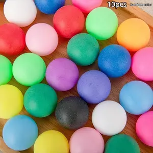 10pcs Matte Finish Colorful Ping Pong Balls, Standard 40mm Size, Durable PP Material, Ideal for Kids, Games, Prizes, High Value