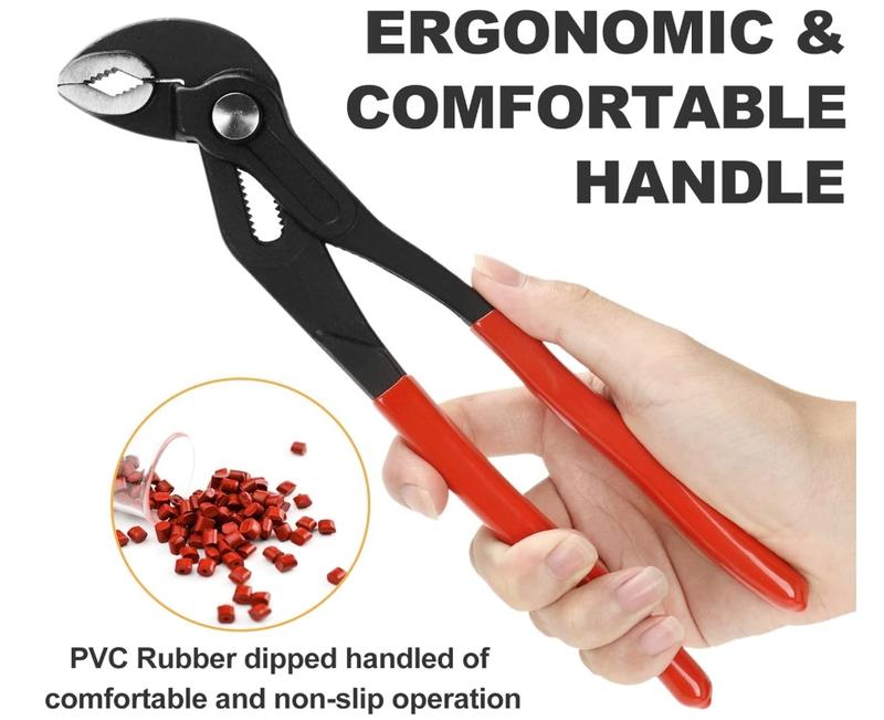 Groove Joint Pliers 5/7 Inch with Fast Adjustable Pliers V-Jaw Tongue and Groove Pliers Wrench for Water Pump,Home Repair,Plumbing,Gripping,Nuts,Bolts,Pipe,Fittings