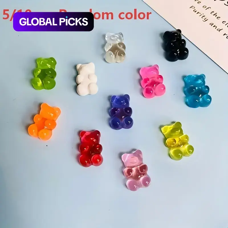 Cute Bear Shaped Fridge Magnet, 5/10pcs Colorful Refrigerator Magnet, Decorative Refrigerator Magnet, Office and Kitchen Cute Magnets, Decoration, Fridge Magnets Set, Refrigerator Decorating Magnet, Cute Magnets For Fridge #GLOBAL PICKS