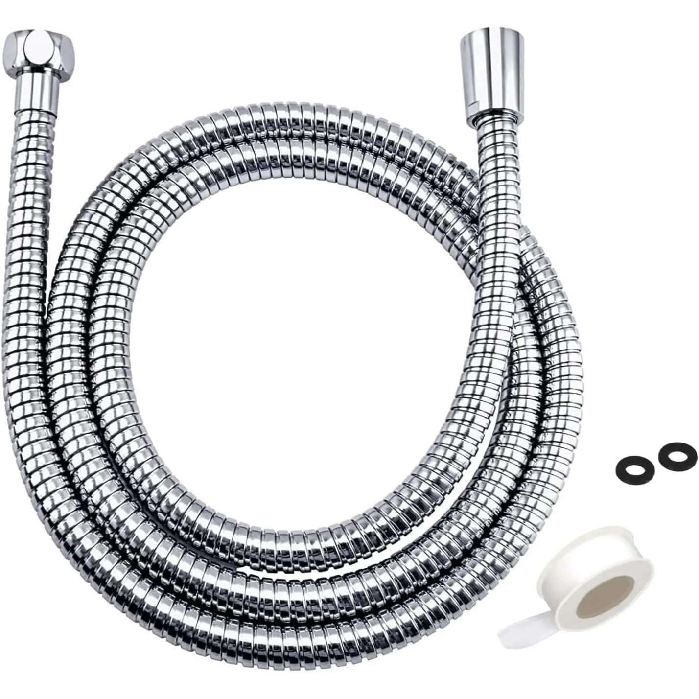 59 Inch/150cm Stainless Steel Handheld Shower Hose, Flexible and Durable  Hose with Brass Insert and Nut