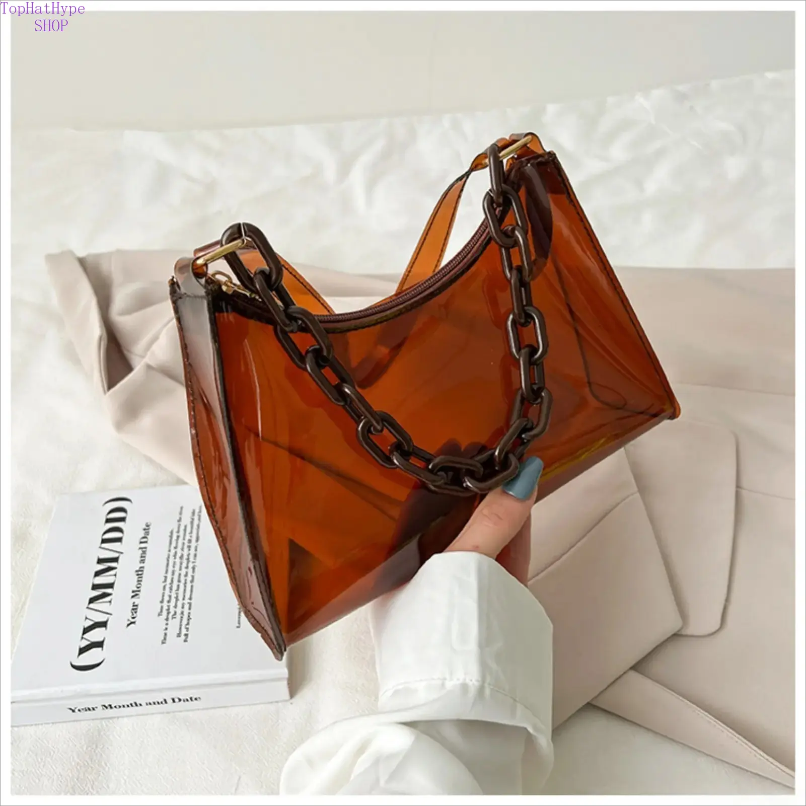 Transparent Jelly Crossbody Shoulder Purse for Women, Stylish Minimalist Lightweight Bag for Phones, Wallets, and Daily Essentials, Fashion Purses, Bags, Crossbody Bag