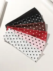 6pcs Women's Polka Dot Sporty Headbands, Elastic Sweat-Wicking Hair Bands, Fashionable Striped Headwear for Yoga, Running, Commuting