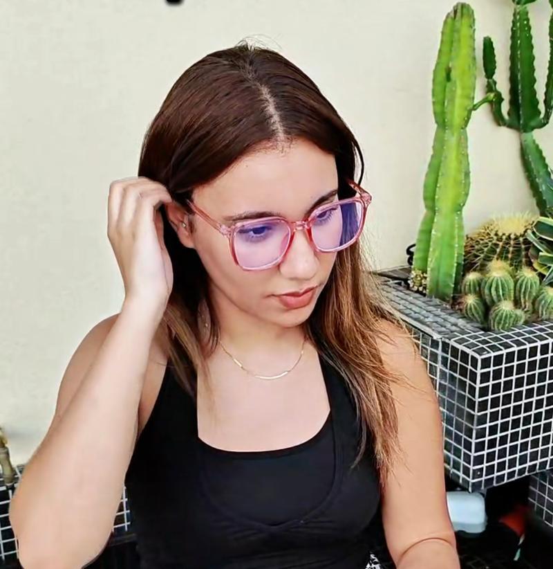 Women’s 4-Pack Blue Light Blocking Fashion Frame Eyeglasses Nylon Frame Anti-Round Face Set with 4 Color Leopard Design No-Makeup Essential Internet Celebrity Style for Leisure Outdoor Cycling Use