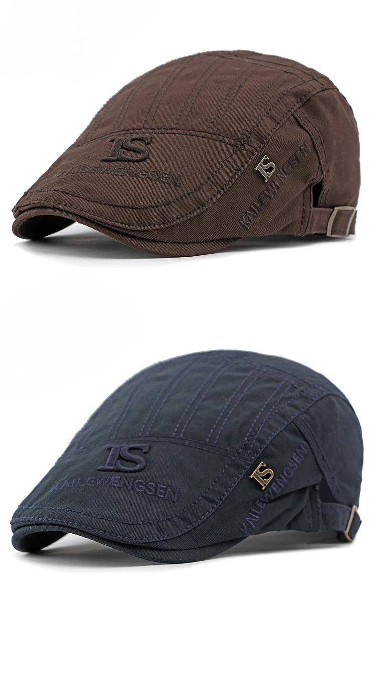 2025 Hat Men's Spring Summer  Embroidery Cotton Cap British Vintage Fashion Forward Hat Women's Casual Beret Youth Hat