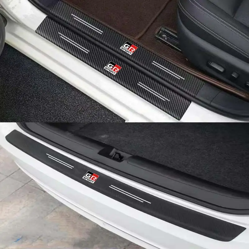 Toyota Gr Sport Gazoo Racing Pedal Protection Strip, Threshold Strip, Trunk Strip, Compatible with Corolla Hilux Supra Chr