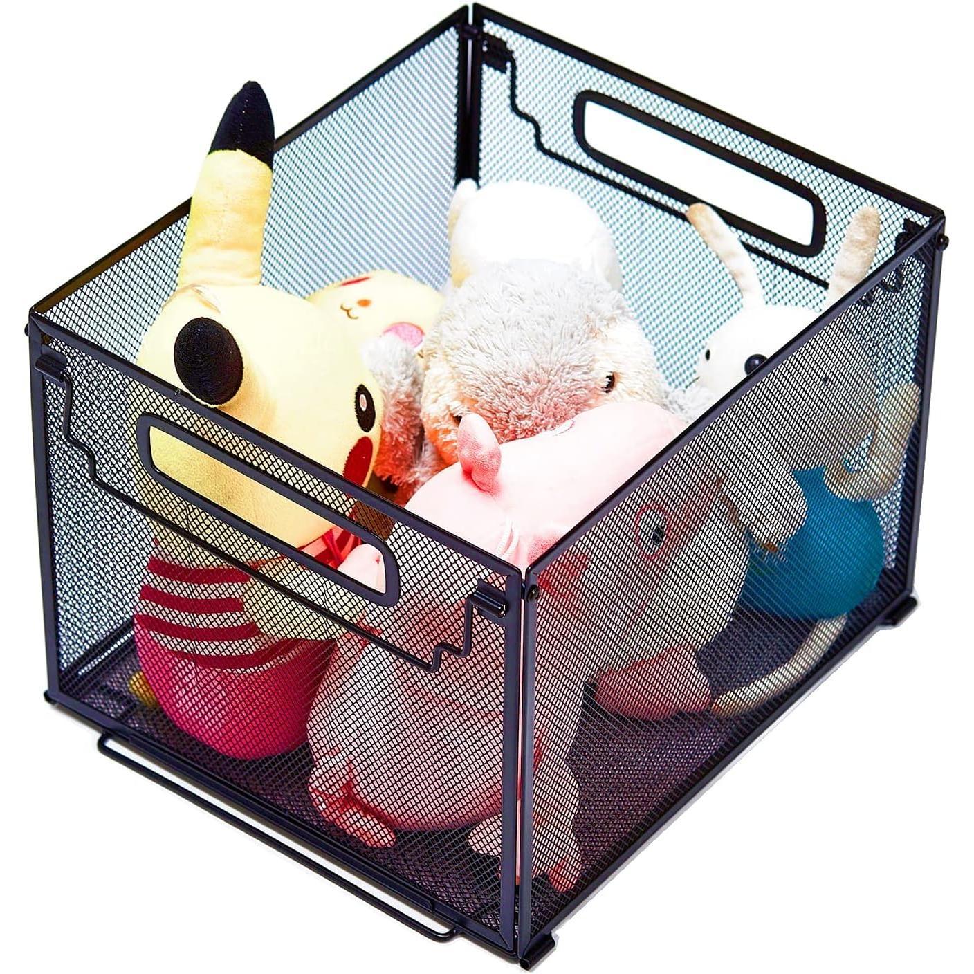 2 Pack File Organizer,Metal File Crates for Hanging Folders,Hanging Folder Organizer,Letter Size, Black