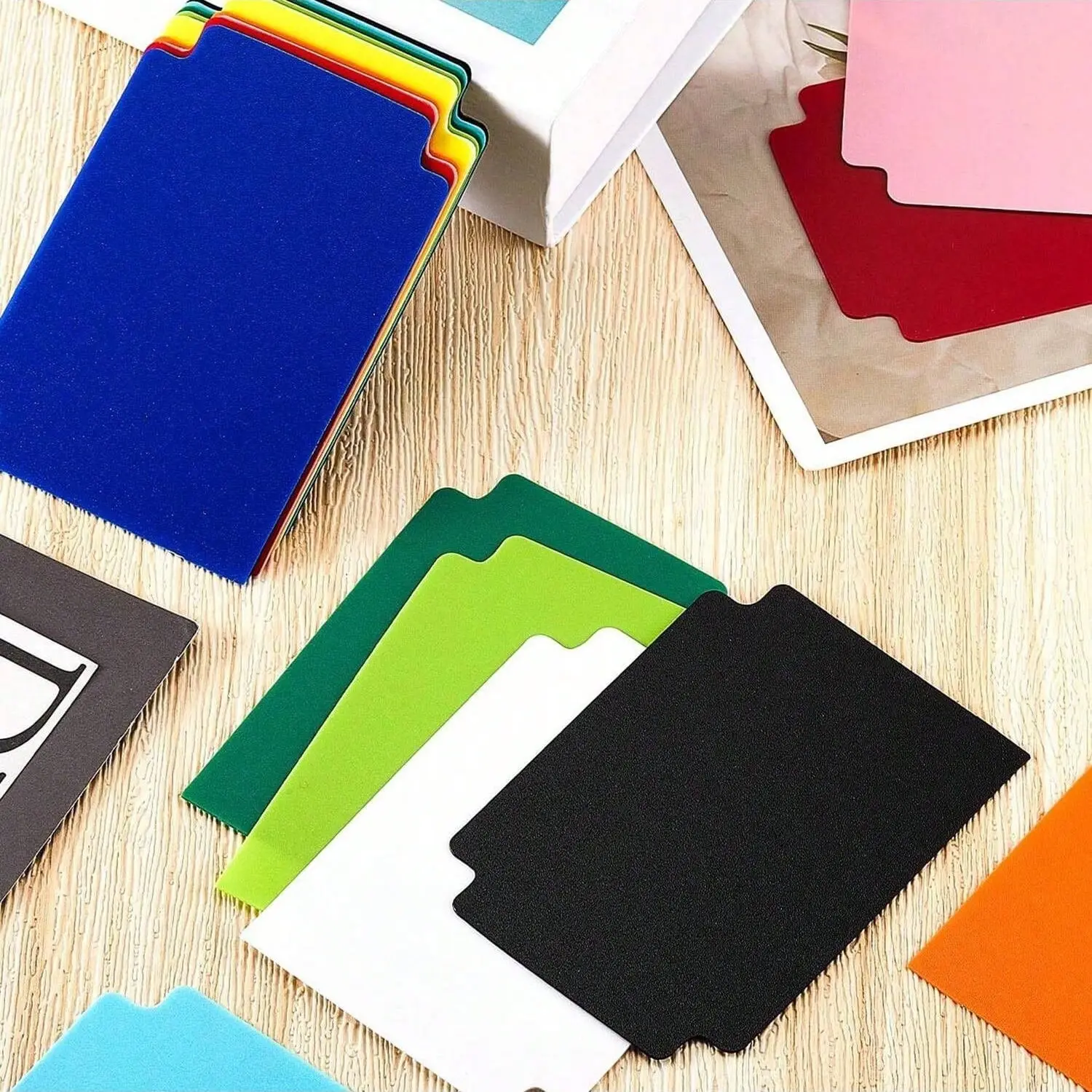 20 Pcs Mixed Color Card Divider Set, 3.7x2.7 Inch Plastic Organizer, Perfect for Trading Cards and Gaming Supplies, Ideal Storage Tool, Trading Card Dividers