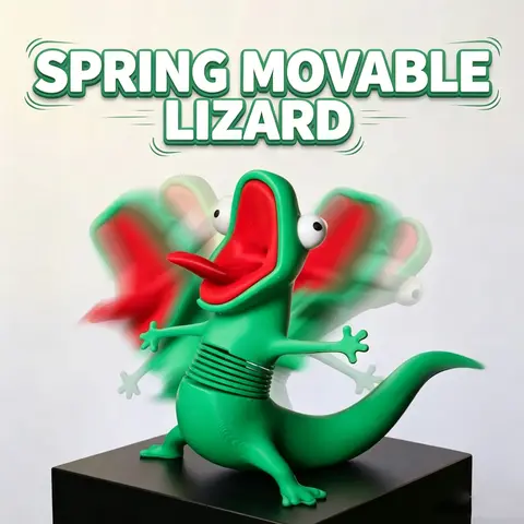 Lizard Memes Spring Toy, Fun Stress Relief Decoration, Cute Reptile Figurine, Perfect Gift for Animal Lovers, Unique Desk Accessory, Stress Relieving Decoration