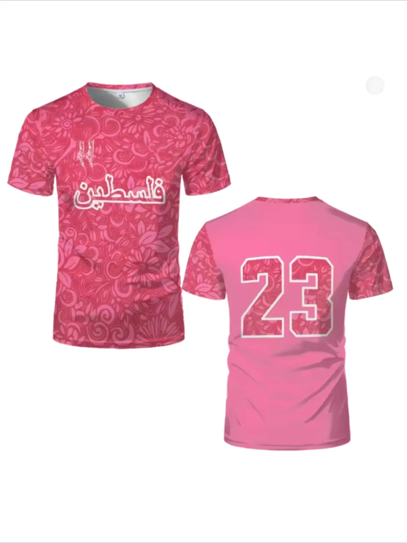 Fashion Palestinian Flag Football Sports Style Jersey, Summer Trendy Round Neck 3D Emblem Print, Casual Loose Fit Sports T-Shirt, Sports Tees, All Seasons, Casual Sporty Top