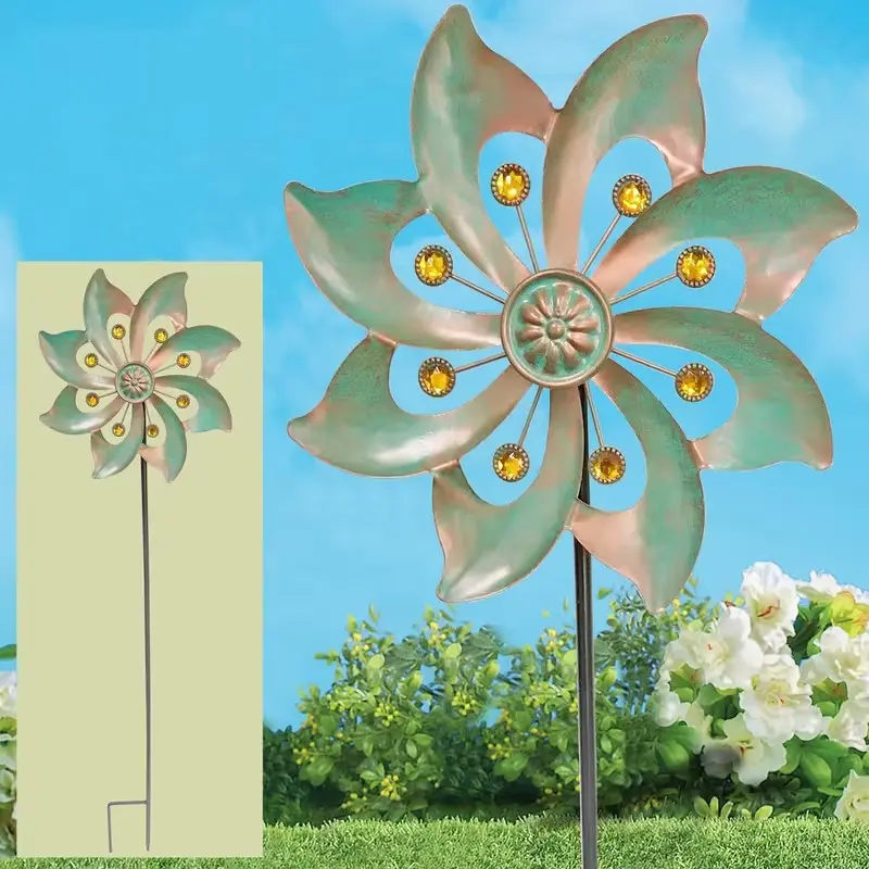 Kinetic Wind Spinner with Garden Stake, Perfect for Yards & Gardens, Enhance Your Outdoors Decor, Durable Design for Long-Lasting Use
