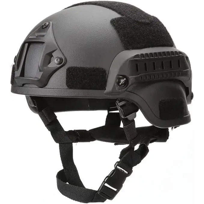 Airsoft Helmet with Side Rails and NVG Mounts for Outdoor Activities Such As Airsoft, Paintball, CS Games, Etc.