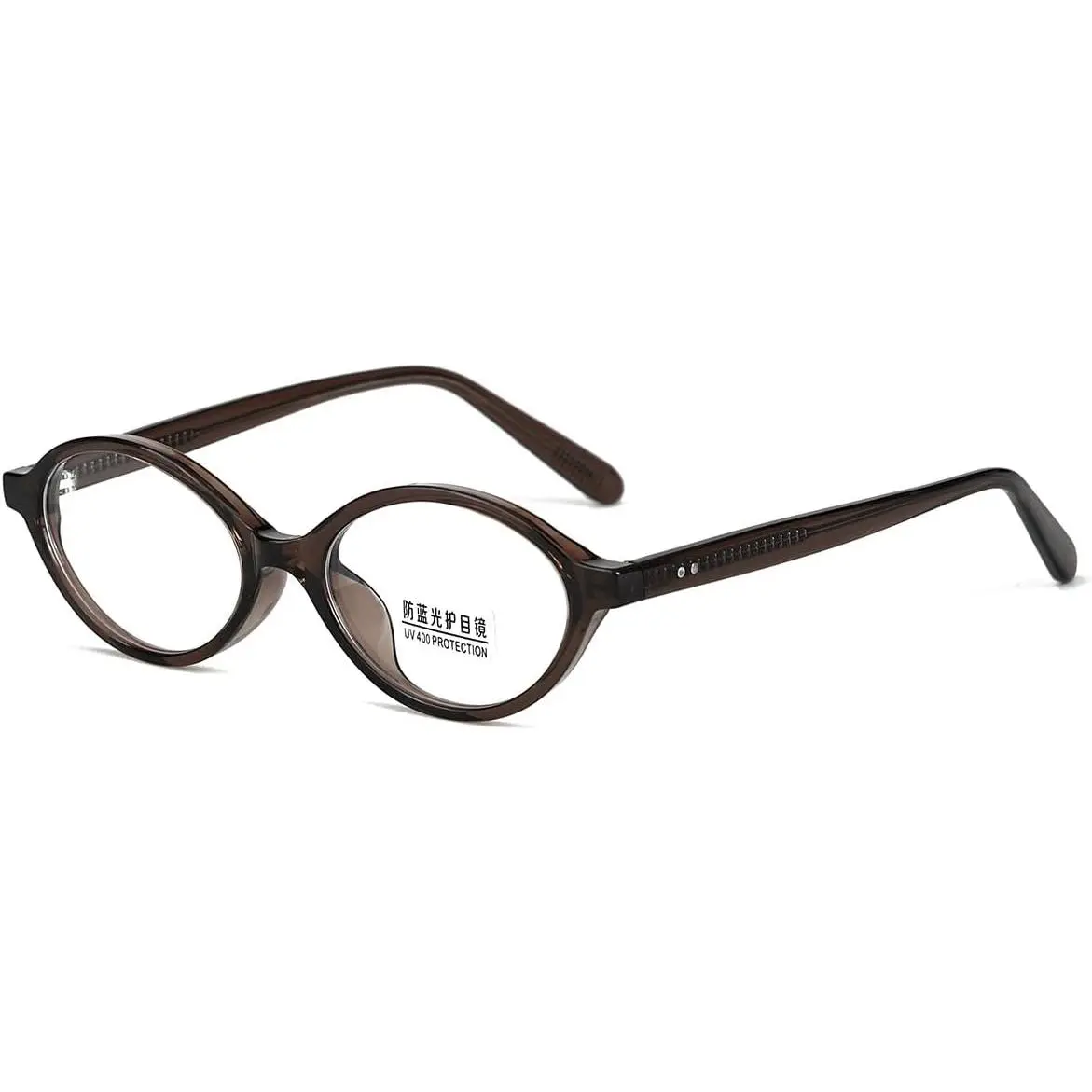 Small Frame Oval Glasses Anti Blue Light Tr90 Acetate Temple Retro Glasses Frame Eyeglasses Unisex
