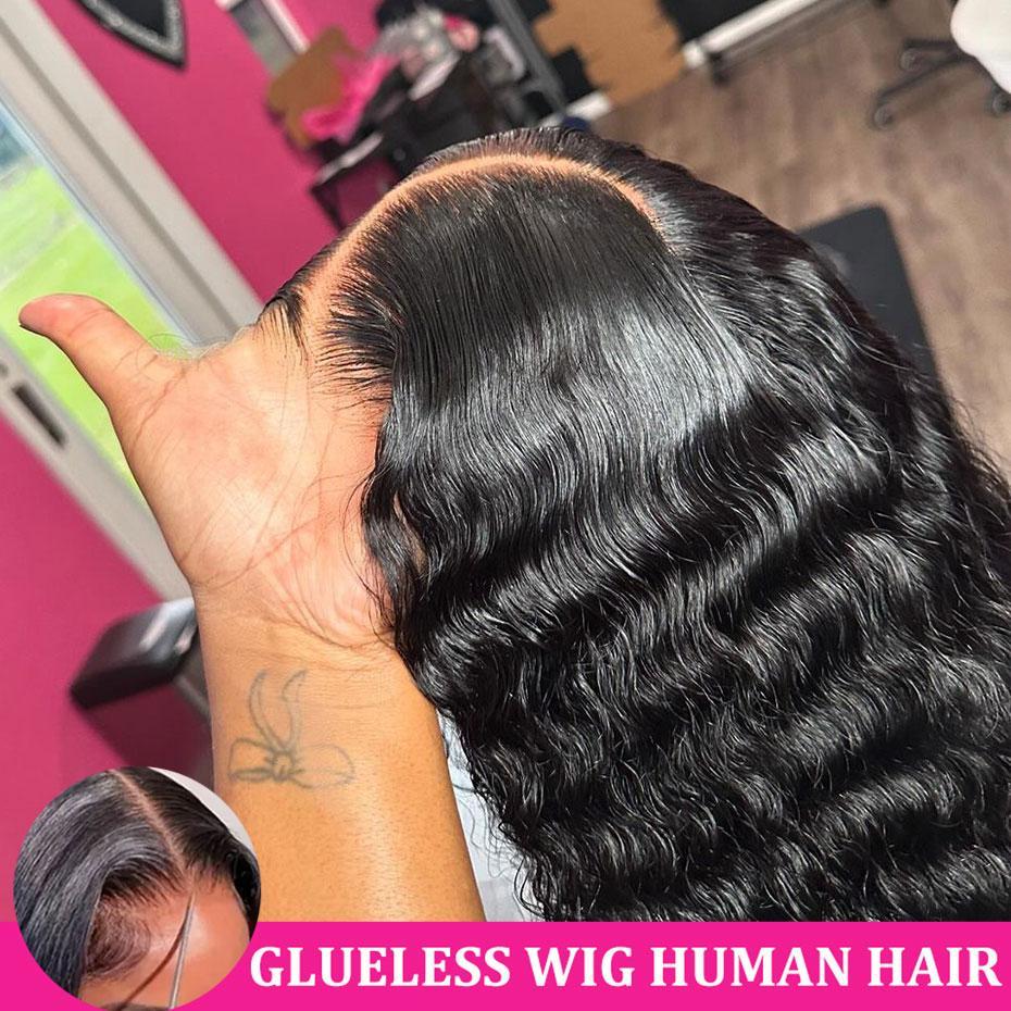 Bling Hair Glueless Wig Human Hair Deep Wave 6x4 5x5 Pre Cut Lace Wig Human Hair Ready To Wear Lace Closure Wigs for Women 13x4 13x6 Transparent Lace Front Wig #TikTokShopFallDealsForYou #TikTokShopHolidayHaul