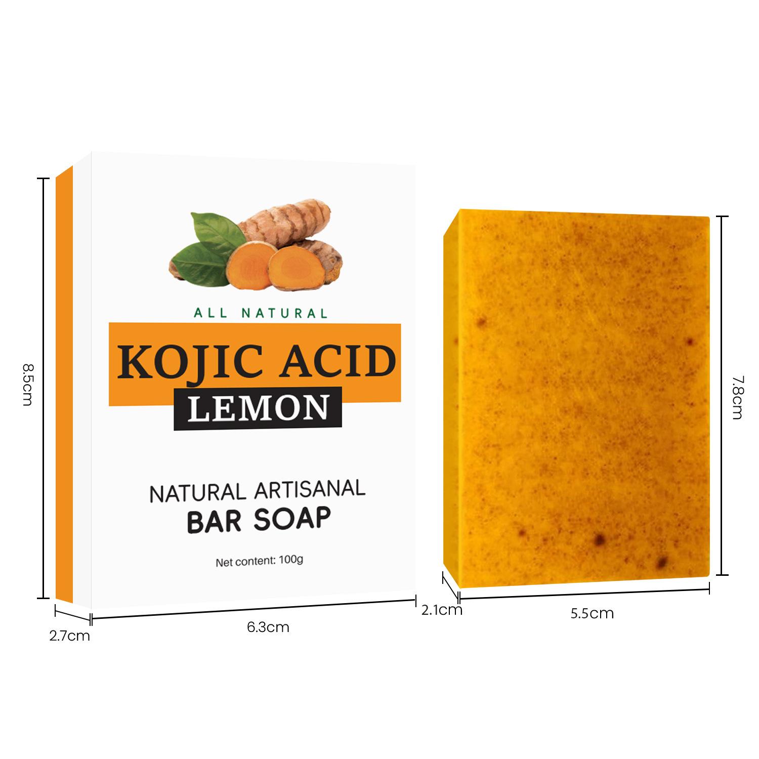 4 Natural Soaps for Glowing Skin Turmeric + Kojic + Lemon + Ginger, Handmade Cold Process, Fades Dark Spots, For Face & Body, No Harsh Chemicals