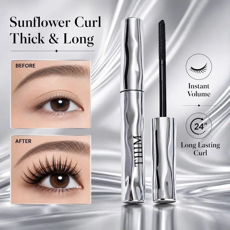 Thin Tube Mascara With Flexible Spiral Brush For Beginners Non Flaking Cream Create Natural Eyelash & Dense Lash Look