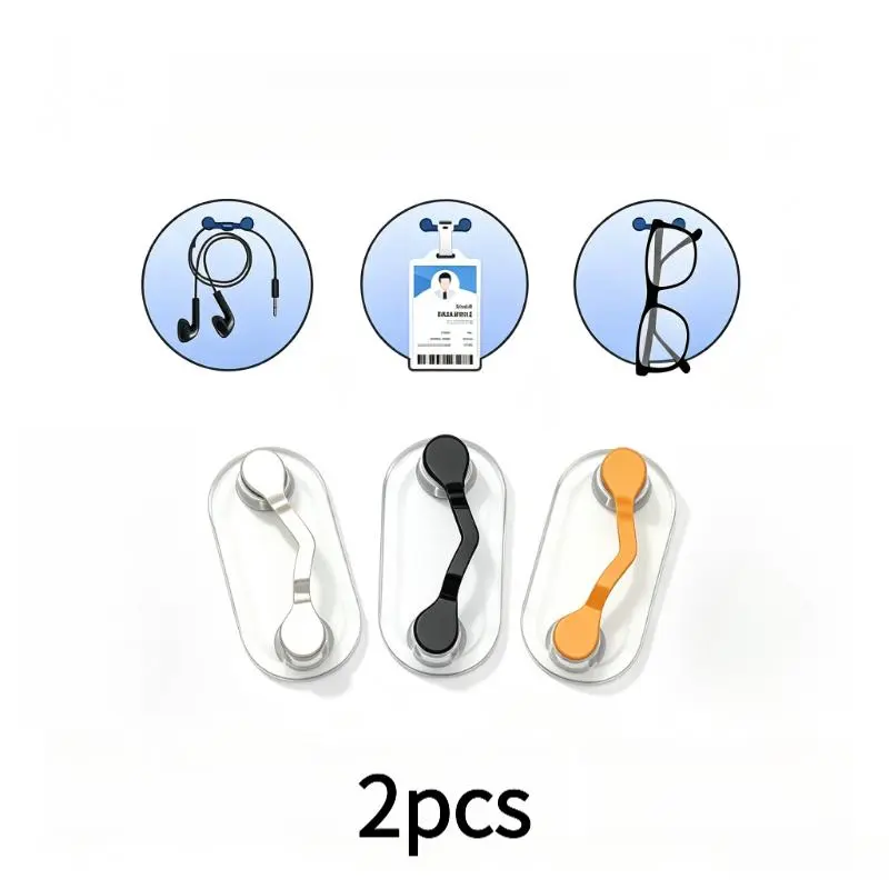V-Shaped Magnetic Eyeglass Holder Brooch Pin - Strong Magnet Shirt Collar Clip, Multifunctional Anti-Lost Accessory for Sunglasses, ID Badge, Earphone Cable Storage, Portable Wear-Resistant for Daily Office Travel