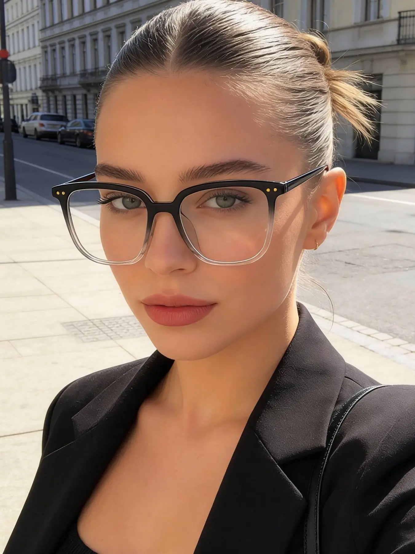 Women's Cat Eye Glasses Frame, Lightweight PC Material, Anti-Blue Light, Casual Style, Ideal for Daily Reading and Office Wear