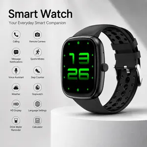 2026 New Smart Watch for Men & Women, Bluetooth Calling Smartwatch with TFT Full Touch Screen, Make/Answer/Reject Calls, Music Control, Remote Camera, Alarm Reminder, Stylish Daily Wear Watch for Work, Travel & Gifts