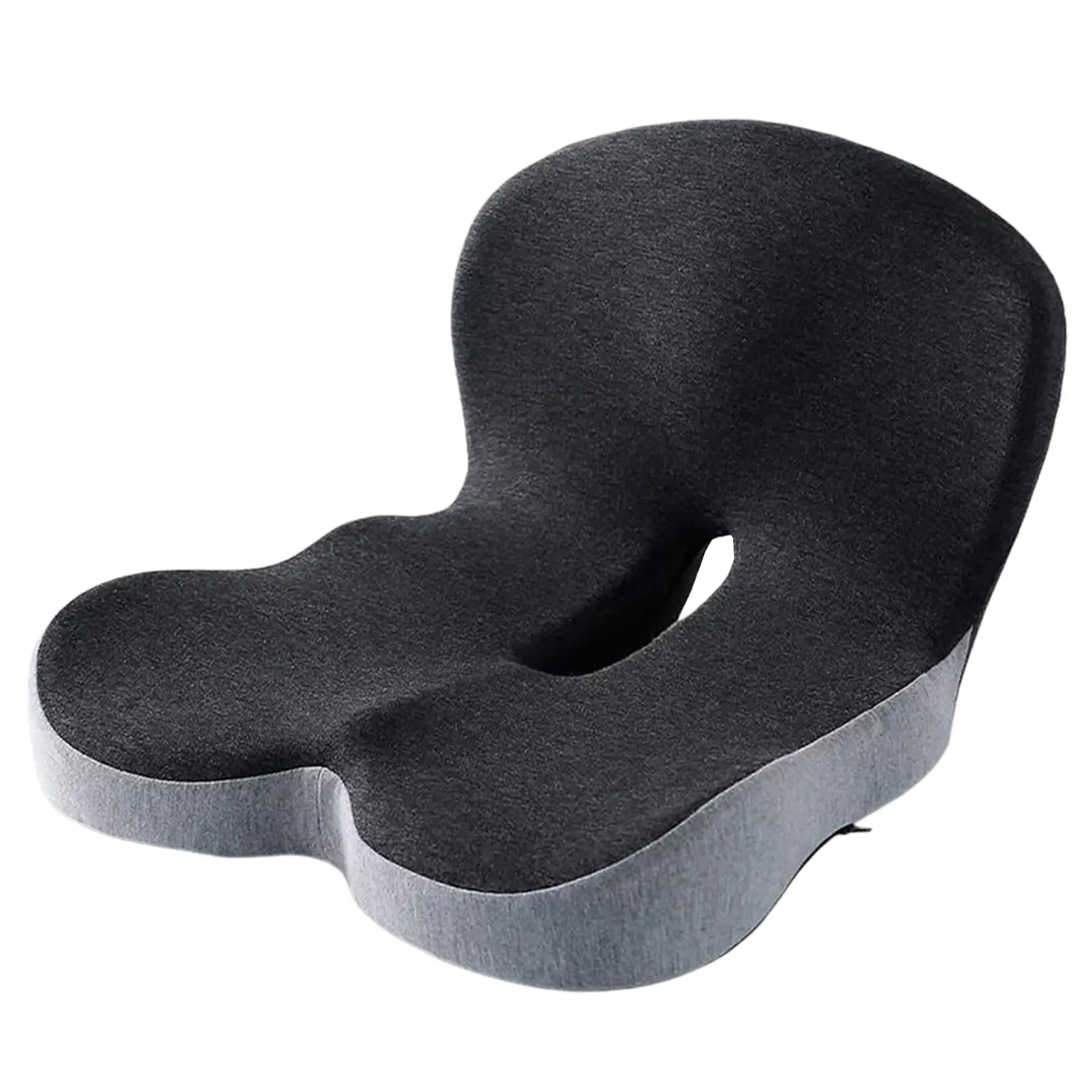 Ergonomic Memory Foam Orthopedic Seat Cushion for Office Chair - L-Shaped Pressure Relief Coccyx Support Pad - Non-Slip, Breathable, Posture Correction