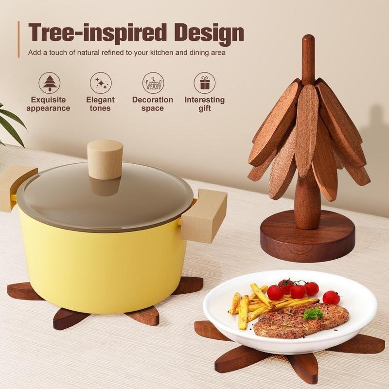 2026New model Natural Tree Trivet Set - 4/5Wooden Trivets & 1 Stand - Heat-Resistant Foldable Design - Durable & High-Quality Solid Wood - Ideal for Hot Dishes, Pots, Bowls, Teapots - Kitchenware & Tableware Coasters Coffee Table Mat 2026New model Natural Tree Trivet Set - 4/5Wooden Trivets & 1 Stand - Heat-Resistant Foldable Design - Durable & High-Quality Solid Wood - Ideal for Hot Dishes, Pots, Bowls, Teapots - Kitchenware & Tableware Coasters Coffee Table Mat