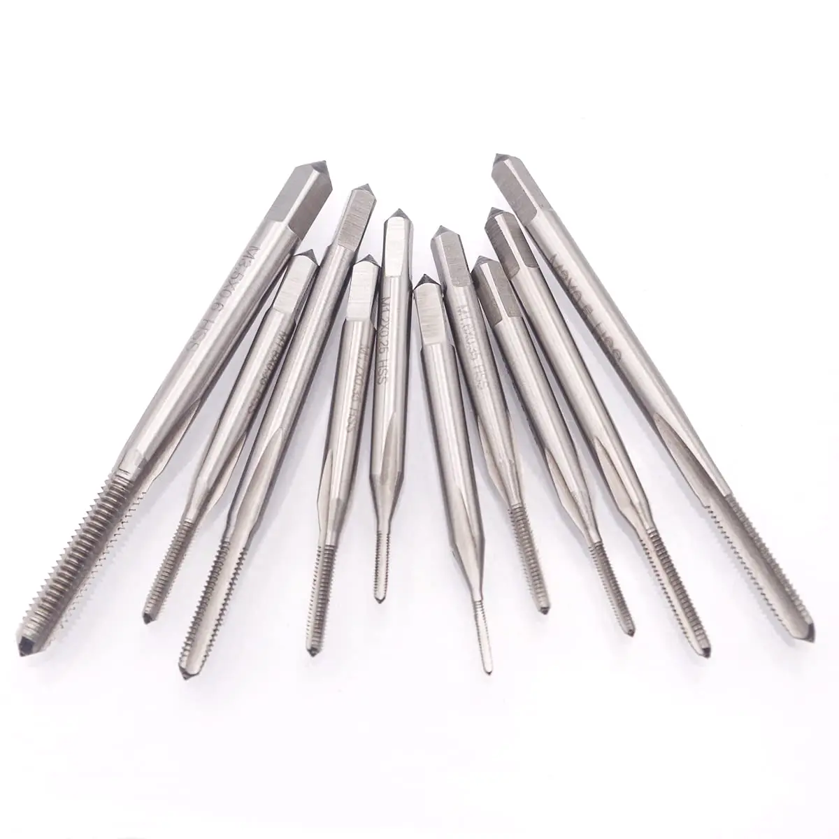 10 count  Tap Drill Bit Set Metric Thread Tap Drill Bits Set M1 M1.2 M1.4 M1.6 M1.7 M1.8 M2 M2.5 M3 M3.5 Mini Tapping Tool Tool