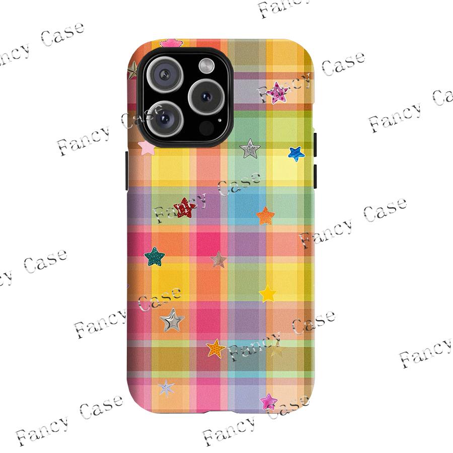 Y-Vintage Plaid & Star Phone Case | Aesthetic Y2K Summer Case,Having ...
