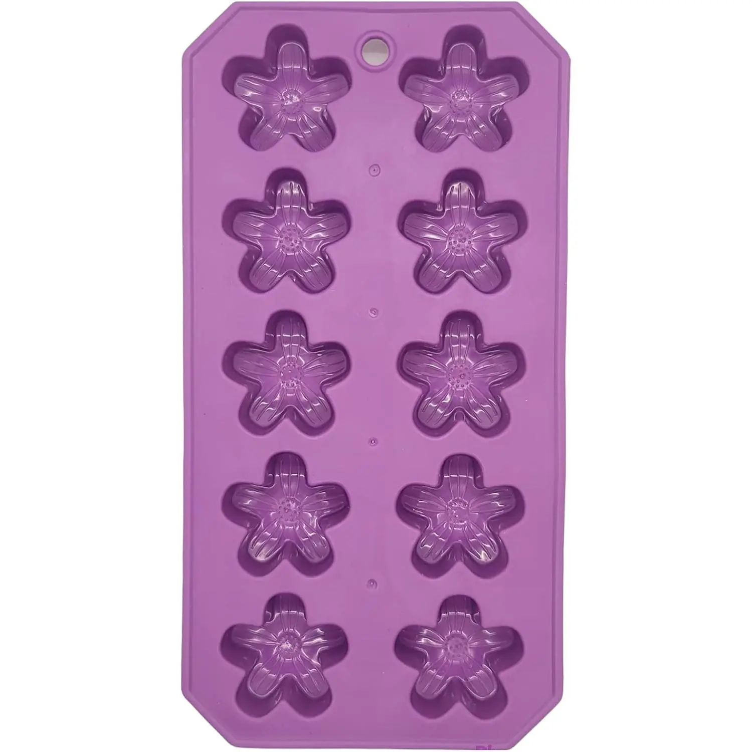 Flexible Thermoplastic 10-Cube  Tray - Fun Flower Shapes (1 Pack)
