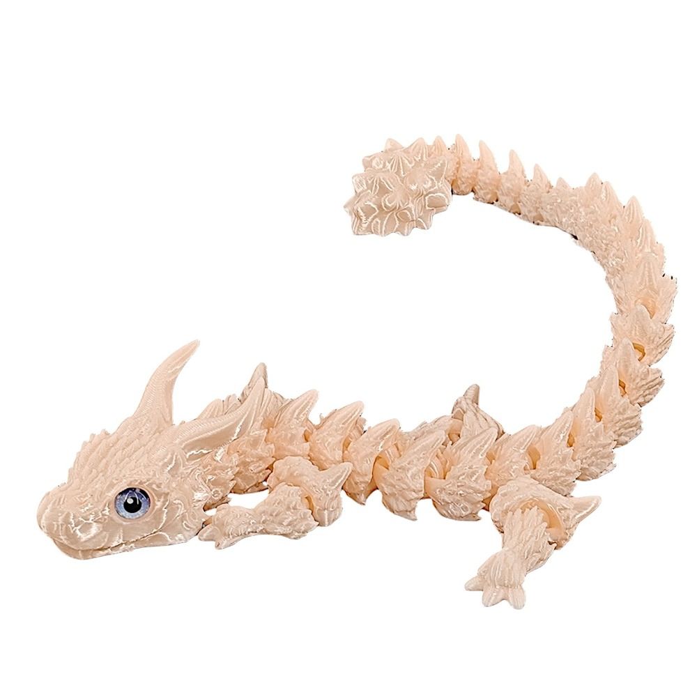 Simulated Eye 3D Printed Dragon All-in-one Molding Chinese Dragon 3D Printed Diceratops Dragon Rotatable Flexible