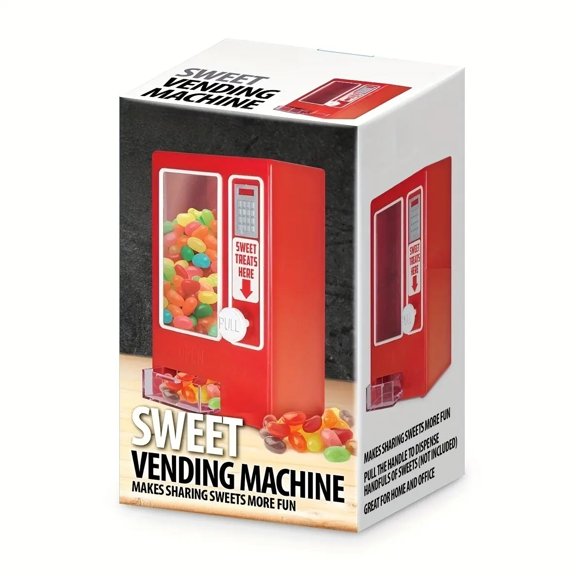 Sweet Snack Mini Vending Machine, Candy Vending Machine, Retro Candy Dispenser, Chewing Gum Balls Children's Gift, Jelly Beans, No Batteries Required
