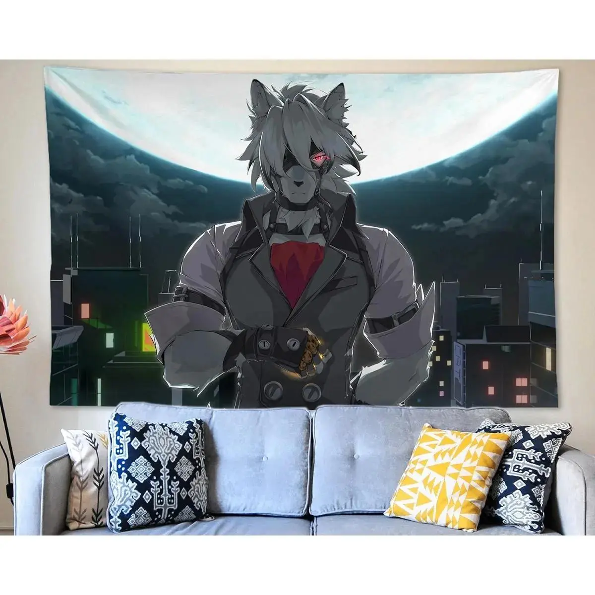 Anime Tapestry Wall Hanging Zenless Zone Zero by Lycaon ZZZ Tapestry Wall Art Home Decorations Living Room Decor Gift