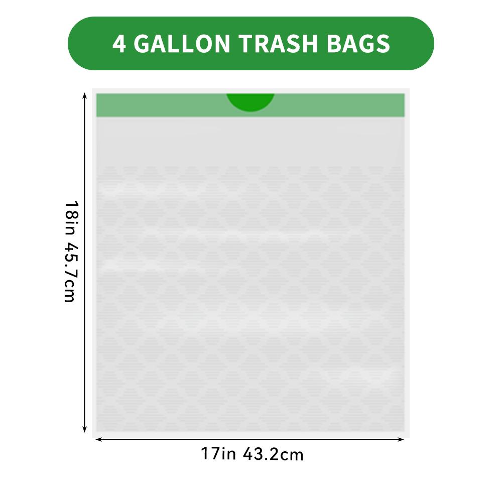 Scotts 100 Bags 4 Gallon 1 Pack Expandable Plastic Disposable Garbage Bags-Super Strong Trash Bag, Leak-Resistant, Odor-Proof For Bedroom, Kitchen, Living Room, Outdoor, And Toilet Use - Convenient And Sanitary Waste Solution MULTIPURPOSE BAGS