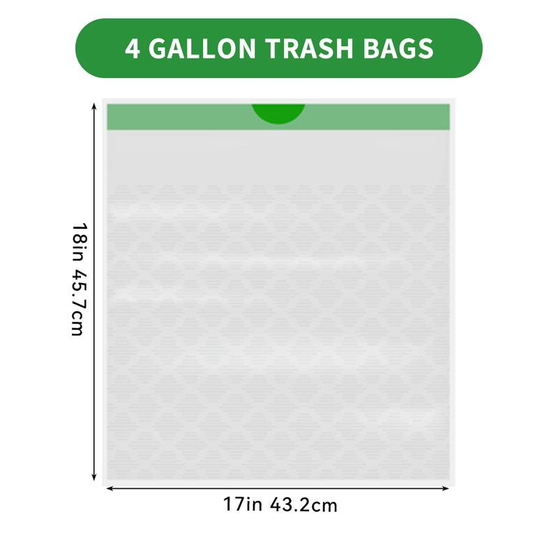 Scotts 100 Bags 4 Gallon 1 Pack Expandable Plastic Disposable Garbage Bags-Super Strong Trash Bag, Leak-Resistant, Odor-Proof For Bedroom, Kitchen, Living Room, Outdoor, And Toilet Use - Convenient And Sanitary Waste Solution MULTIPURPOSE BAGS