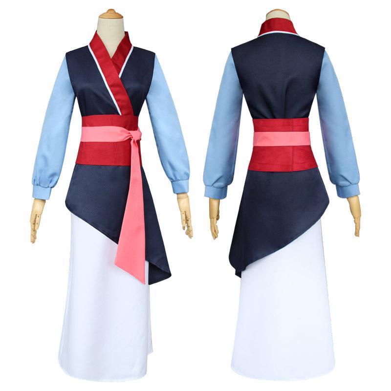 Halloween Mulan Costume Cosplay Childrens Kids Outfit Warrior Princess