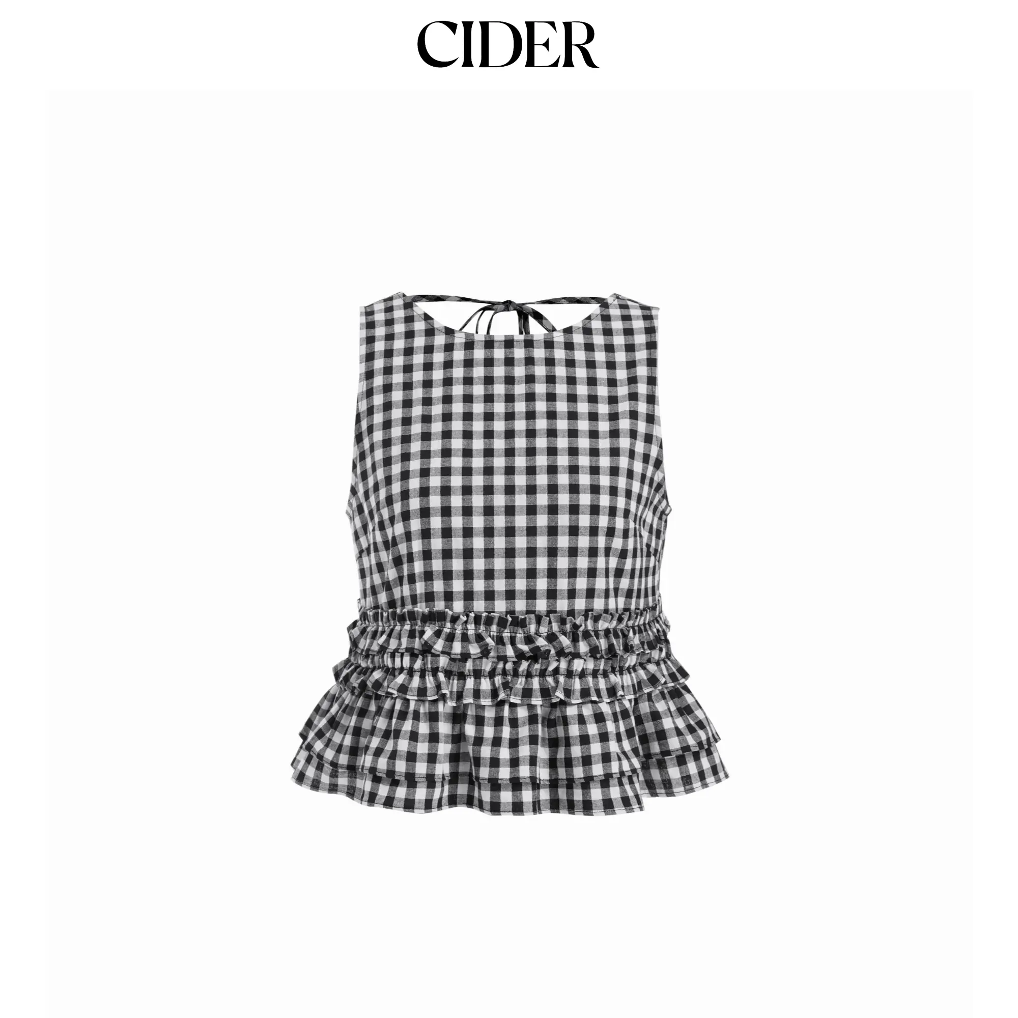 Cider Gingham Boat Neck Ruffled Top SummerWins SummerFinds