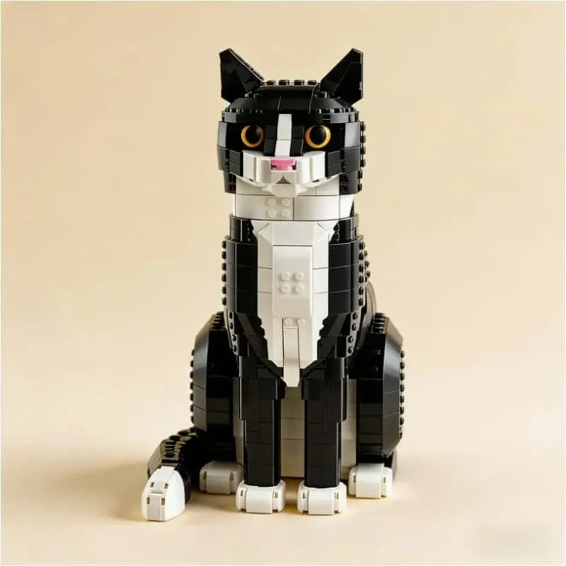 1710pcs 2026 New Cat Shape Blocks, Animal Pet Toy Blocks, Creative Assembly Model Toys, Adult Birthday Gift, Valentine's Day Gift, Creative Building Blocks